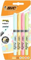 BIC Highlighter Grip Pastel Textmarker farbsortiert, 4 St.