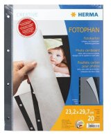 HERMA Fotokarton Fotoblätter schwarz 230 g/qm 20 Blatt