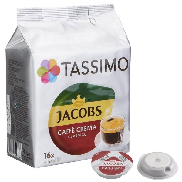 TASSIMO JACOBS CAFFÈ CREMA CLASSICO Kaffeediscs, Arabica- und Robustabohnen 16 St.