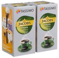 TASSIMO JACOBS Krönung Kaffeediscs, Arabica- und Robustabohnen kräftig, 16 St.