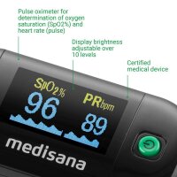 medisana PM 100 schwarz Pulsoximeter