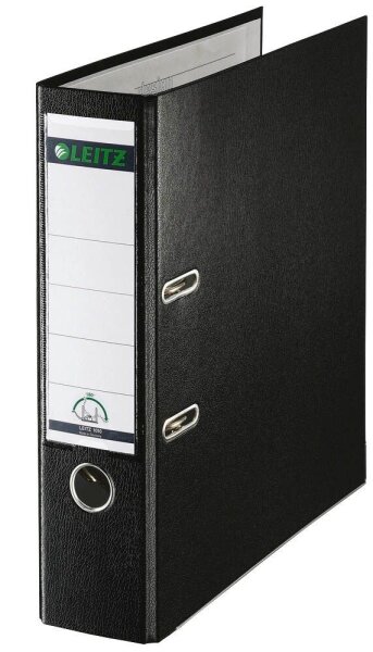LEITZ 1010 Ordner schwarz Kunststoff 8,0 cm DIN A4, 1 St.