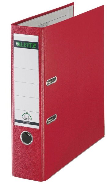 LEITZ 1010 Ordner rot Kunststoff 8,0 cm DIN A4, 1 St.