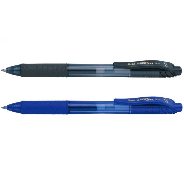 Pentel BL107 Gelschreiber-Set schwarz, blau 0,35 mm, Schreibfarbe: farbsortiert, 4 St.