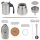 Milu Espressokocher silber, 4 Tassen