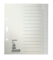 LEITZ Ordnerregister 1225 DIN A5 Vollformat blanko grau...