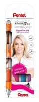 Pentel EnerGel BL77 Gelschreiber-Set orange, pink,...