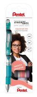Pentel EnerGel BL77 Gelschreiber türkis, grau, rosa,...