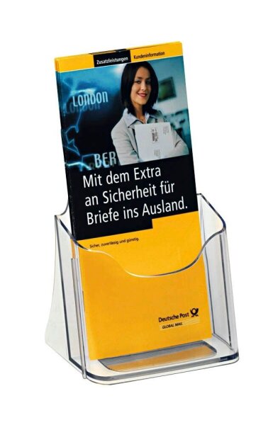 SIGEL Tischprospekthalter transparent 1/3 DIN A4 12,5 x 7,5 x 20,0 cm, 1 St.