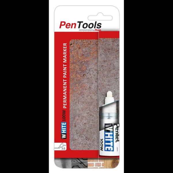 Pentel Paintmarker X100W-PRO1EU Industriemarker weiß 3,0 mm, 1 St.  ( X100W-PRO1EU )