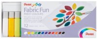Pentel Arts FFPC1-12 Stoffmalfarbe farbsortiert 12 x 6,0...