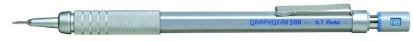 Pentel Graphgear 500 PG51 Druckbleistift silber HB 0,7 mm, 1 St.