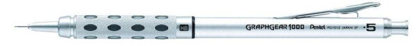 Pentel Graphgear 1000 PG101 Druckbleistift silber HB 0,5 mm, 1 St.