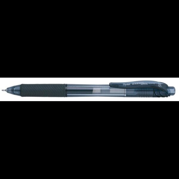 Pentel EnerGelX BLN105 Gelschreiber schwarz/transparent 0,25 mm, Schreibfarbe: schwarz, 1 St.