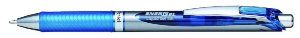 Pentel EnerGel BL80-CX Gelschreiber blau/silber, Schreibfarbe: blau, 1 St.