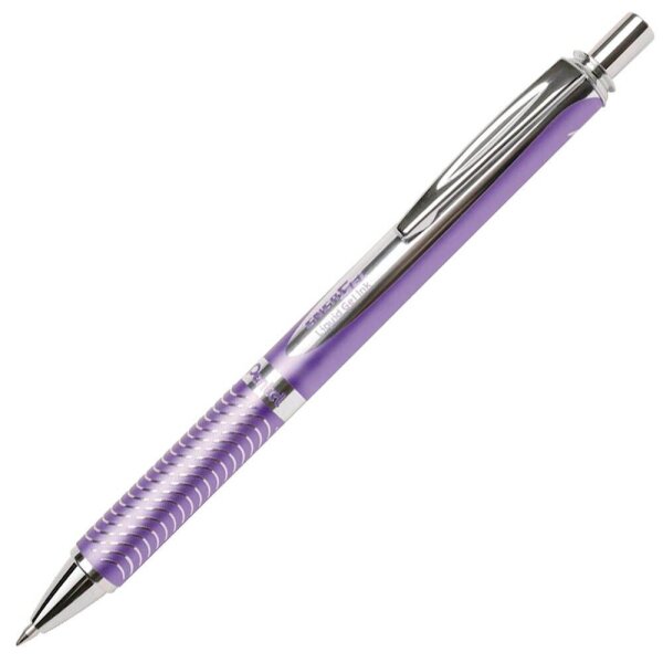 Pentel EnerGel BL407 Gelschreiber lila/silber 0,35 mm, Schreibfarbe: schwarz, 1 St.