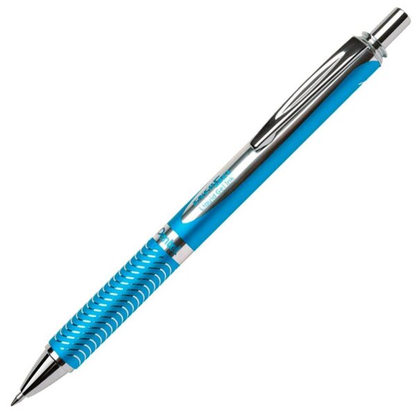 Pentel EnerGel BL407 Gelschreiber blau/silber 0,35 mm, Schreibfarbe: schwarz, 1 St.