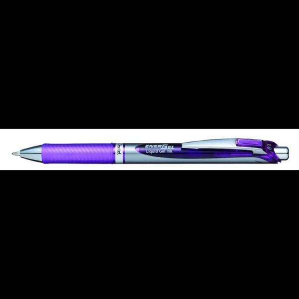 Pentel EnerGel BL80-VX Gelschreiber lila/silber 0,5 mm, Schreibfarbe: lila, 1 St.