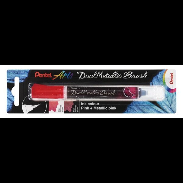 Pentel Dual Metallic Brush XGFH-DPX Brush-Pen pink, 1 St.