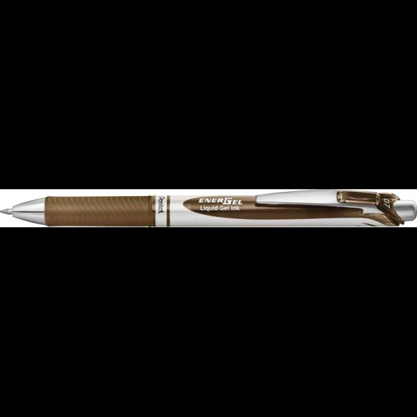 Pentel EnerGel BL77 Gelschreiber sepia/silber 0,35 mm, Schreibfarbe: sepia, 1 St.