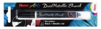 Pentel Dual Metallic Brush XGFH-DAX Brush-Pen schwarz, 1 St.