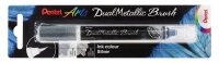 Pentel Dual Metallic Brush XGFH-DZX Brush-Pen silber, 1 St.