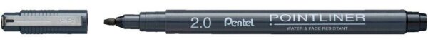 Pentel Pointliner Calligraphy S20P-C20A Fineliner schwarz 2,0 mm, 1 St.