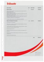 Esselte Prospekthüllen DIN A4 transparent genarbt...