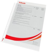 Esselte Prospekthüllen DIN A4 transparent genarbt...