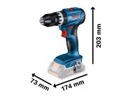 BOSCH Professional GSB 18V-45 Akku-Bohrschrauber 18,0 V,...