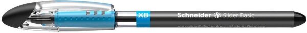Schneider Kugelschreiber Slider Basic XB schwarz/transparent, Schreibfarbe: schwarz, 10 St.