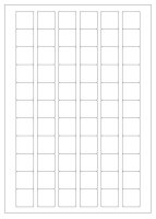 HERMA Etiketten 10107 weiß 25,4 x 25,4 mm, 25 Blatt