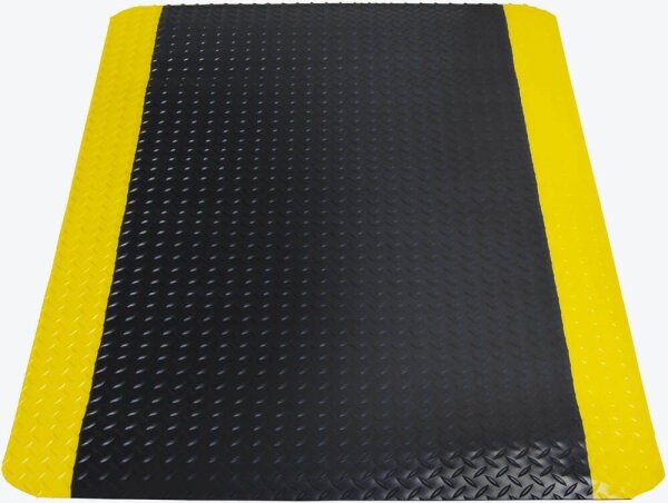 miltex Anti-Ermüdungsmatte Yoga Deck Ultra schwarz, gelb 90,0 x 150,0 cm