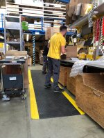 miltex Anti-Ermüdungsmatte Yoga Deck Ultra schwarz, gelb 90,0 x 150,0 cm