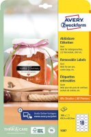 AVERY Zweckform Etiketten 5087 weiß 63,5 x 42,3 mm,...