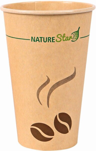 50 NATURE Star Einweg-Kaffeebecher Mocca 0,3 l  ( 406293 )
