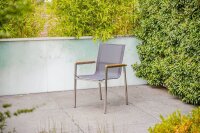 greemotion Sitzgruppe Sydney grau, silber Textilene, Metall, 5-teilig