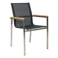 greemotion Sitzgruppe Sydney grau, silber Textilene, Metall, 5-teilig