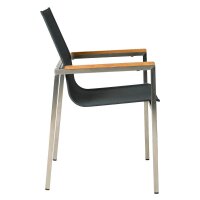 greemotion Sitzgruppe Sydney grau, silber Textilene, Metall, 5-teilig