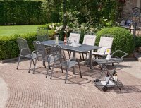 greemotion Gartentisch Toulouse anthrazit rechteckig 140,0/200,0 x 90,0 x 74,0 cm