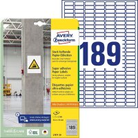 AVERY Zweckform Power-Etiketten L7871-20 weiß 25,4...
