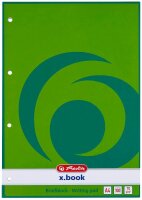 herlitz Briefblock x.book DIN A4 blanko, 1 Block
