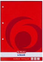 herlitz Briefblock x.book DIN A4 kariert, 1 Block