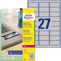 AVERY Zweckform Typenschildetiketten L6011-8 silber 63,5...