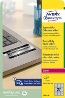 AVERY Zweckform Typenschildetiketten L6011-8 silber 63,5...