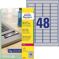 AVERY Zweckform Typenschildetiketten L6009-8 silber 45,7...