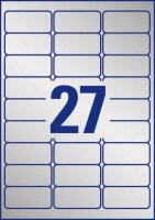 AVERY Zweckform Typenschildetiketten L6011-100 silber 63,5 x 29,6 mm, 100 Blatt