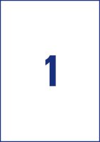 AVERY Zweckform wetterfeste Folienetiketten L4775-8 weiß 210,0 x 297,0 mm, 8 Blatt