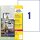AVERY Zweckform wetterfeste Folienetiketten L4775-8 weiß 210,0 x 297,0 mm, 8 Blatt