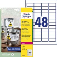AVERY Zweckform wetterfeste Folienetiketten L4778-8...
